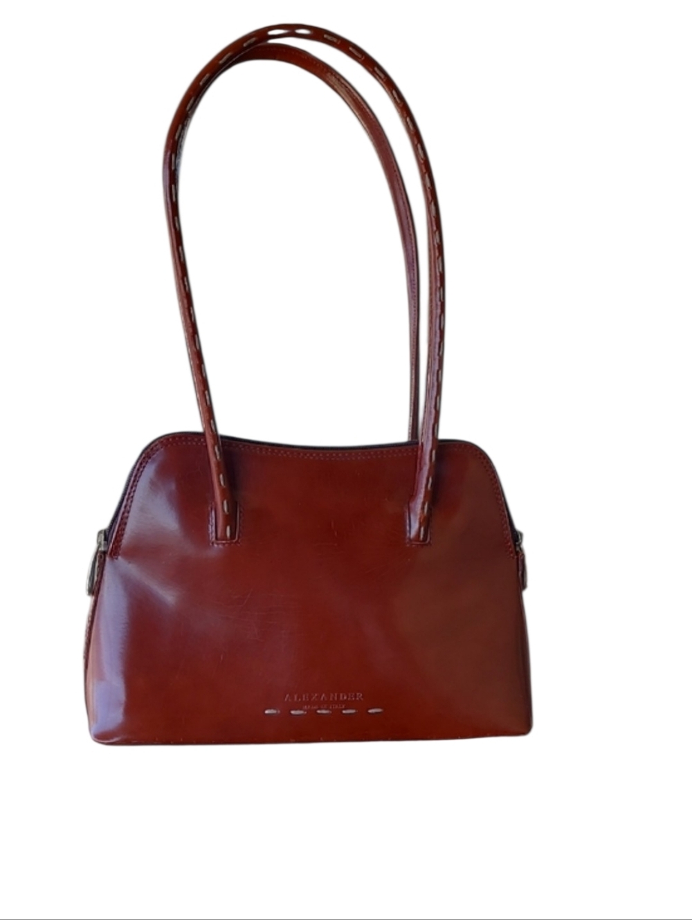 Pelletteria Alexander Womens Brown Leather Shoulder Bag. Made In Italy